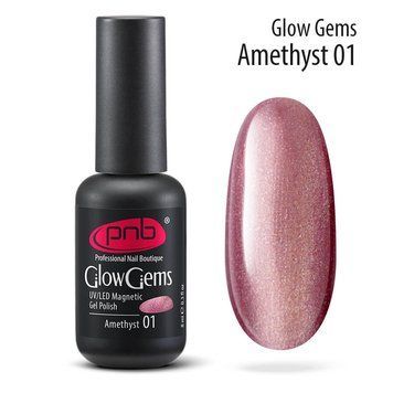 Магнітний гель лак PNB Glow Gems 01 Amethyst PNB-2006 фото