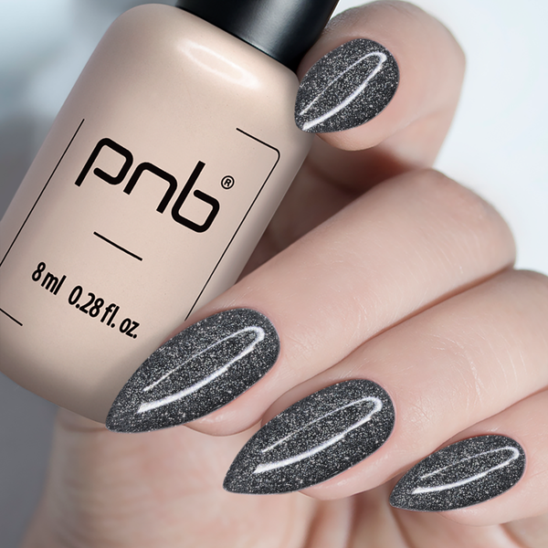 UV/LED Gel Polish SHOCK EFFECT 09 Crystal black PNB 8 ml PNB-2017 фото