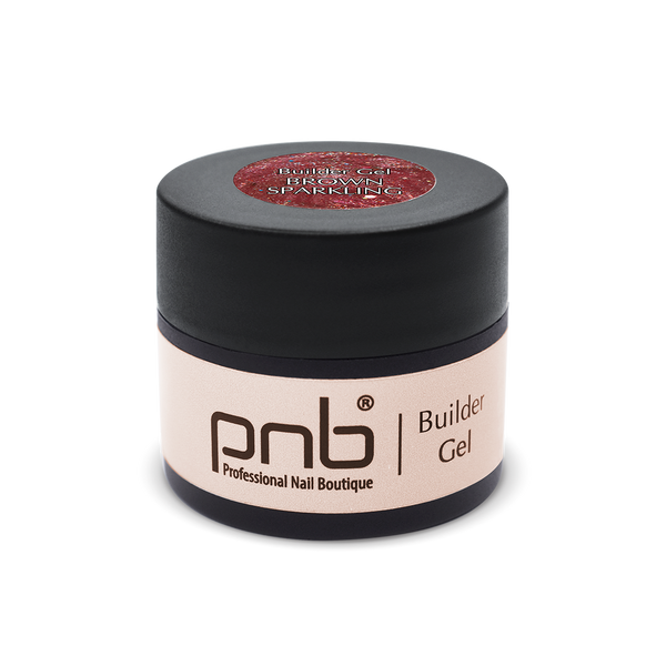 PNB UV/LED Builder Gel, Last Chance Brown Sparkling, 5 ml PNB-4534 фото