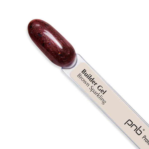 PNB UV/LED Builder Gel, Last Chance Brown Sparkling, 5 ml PNB-4534 фото