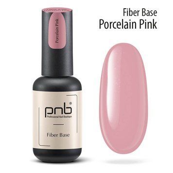 База з нейлоновими волокнами Fiber Base PNB, Porcelain Pink 8 мл PNB-2123 фото