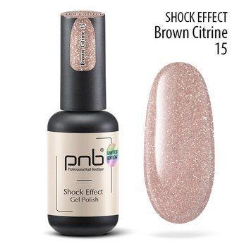 Гель-лак світловідбиваючий SHOCK EFFECT PNB 15 Brown Citrine 8 мл UV/LED PNB-2033 фото