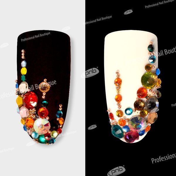 Стрази PNB Colorful mix ss2, ss3, ss6, ss8, ss10, ss12, 200 шт PNB-8414 фото