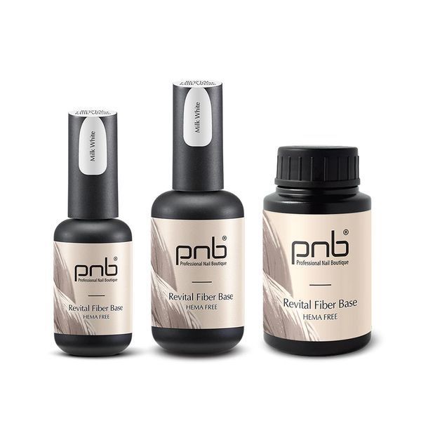 PNB UV/LED Revital Fiber Base, Milk White, HEMA FREE 30 ml PNB-4009 фото