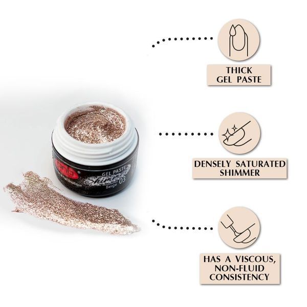 Shimmer Gel Paste PNB 03 beige PNB-5403 фото