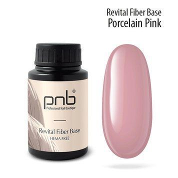 PNB UV/LED Revital Fiber Base, Porcelain Pink, HEMA FREE 30 ml PNB-4013 фото