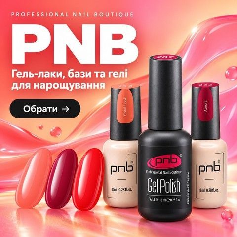 Гель-лаки, бази і гелі PNB