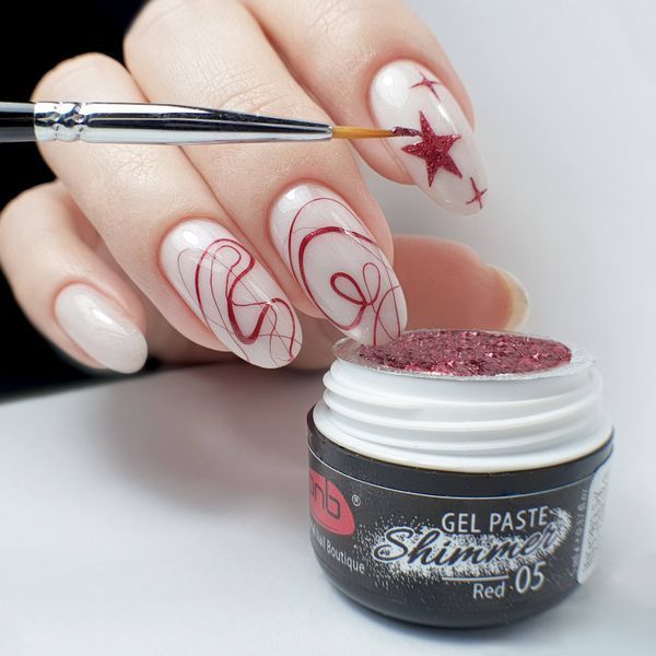 Shimmer Gel Paste PNB 05 red PNB-5405 фото