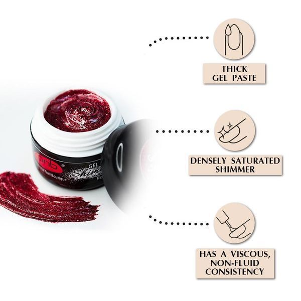 Shimmer Gel Paste PNB 05 red PNB-5405 фото