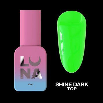 Топ для гель-лаку, що світиться у темряві Top Shine Dark Green / 13ml 300-0624 фото