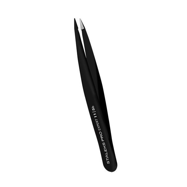 Пінцет для брів STALEKS EXPERT 11 TYPE 5 Black (точковий) TE-11-5B фото