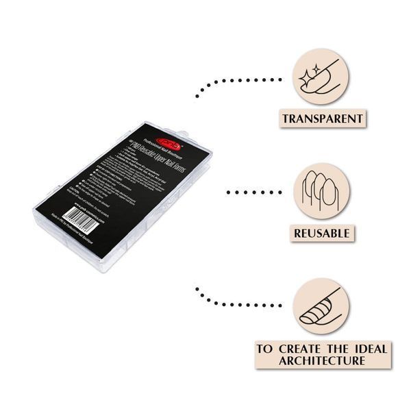 Reusable Upper Nail Forms PNB, 100 pcs PNB-9019 фото