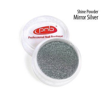 Втирка-блиск Зеркальное срібло PNB /Shine Powder Mirror Silver PNB, 0,5 г (6 шт/упак) PNB-8013 фото