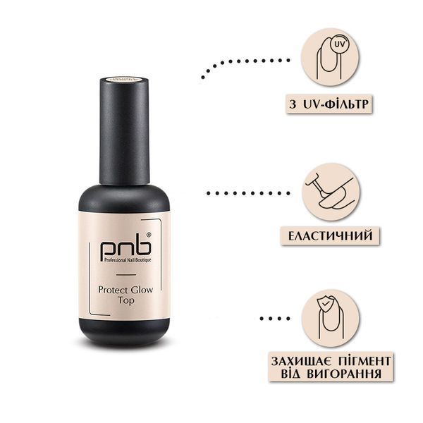 Protect Glow Top, з УФ-фільтром, без липкого шару, 17 ml PNB-3206 фото