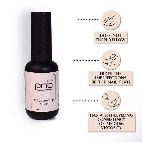 PNB UV/LED Porcelain Top, No wipe, 8 ml PNB-3113 фото