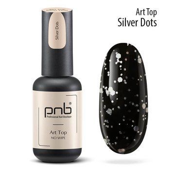 PNB UV/LED Art Top, Silver Dots No Wipe, 8 ml PNB-3118 фото