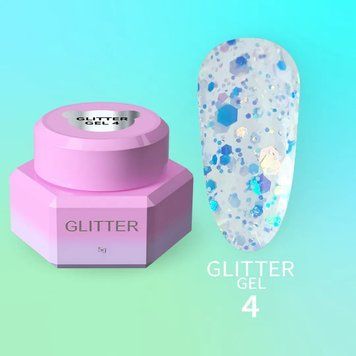 Блискітки для нігтів Glitter Gel №4 GB-004 фото
