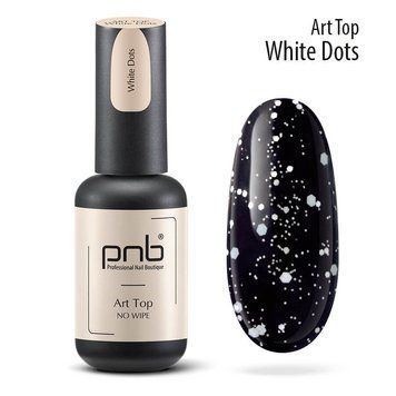 PNB UV/LED Art Top, White Dots, No Wipe, 8 ml PNB-3116 фото