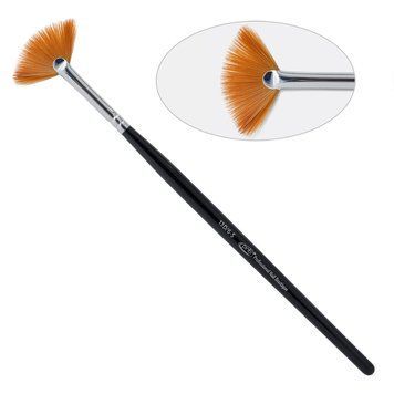 13D. Кисть для дизайну веєрна 6-s PNB, нейлон/Nail Art Brush Fan 6-s PNB, nylon, 12 мм PNB-7313 фото