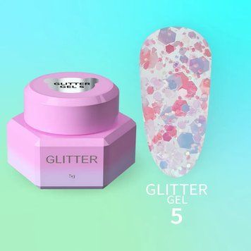 Блискітки для нігтів Glitter Gel №5  GB-005 фото