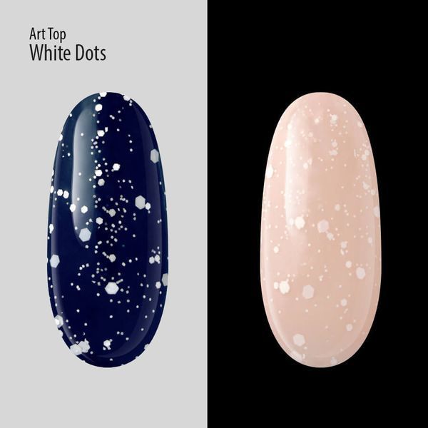 PNB UV/LED Art Top, White Dots, No Wipe, 8 ml PNB-3116 фото