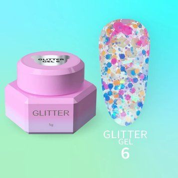 Блискітки для нігтів Glitter Gel №6 GB-006 фото
