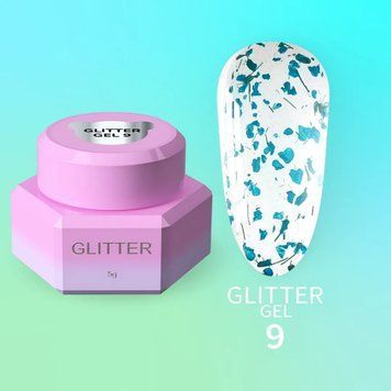 Блискітки для нігтів Glitter Gel №9 GB-009 фото