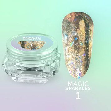 Сухі блискітки для нігтів Magic Sparkles №1 MS-01 фото