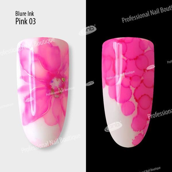 Аква-чорнила для дизайну нігтів PNB 03/ Blur ink Pink/ рожеві 4 мл PNB-1913 фото
