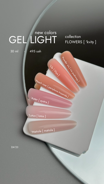 Гель Gel Light Coffee Rose (kavova troyanda) кавова троянда, 14 ml DA-GL-02 фото
