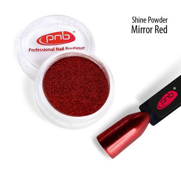 Втирка-блиск Зеркальний червоний PNB /Shine Powder Mirror Red PNB, 0,5 г (6 шт/упак) PNB-8017 фото