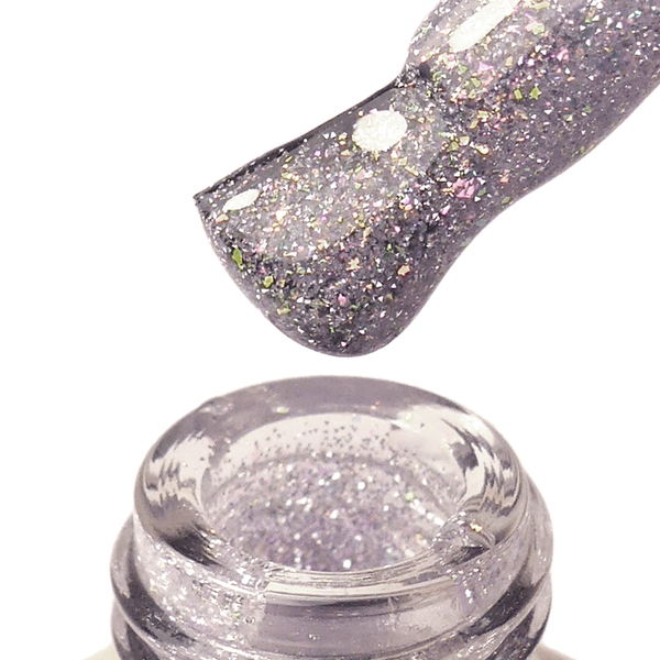 PNB UV/LED Strong Iron Gel, 029 Silver Galaxy, 17 ml PNB-4422 фото